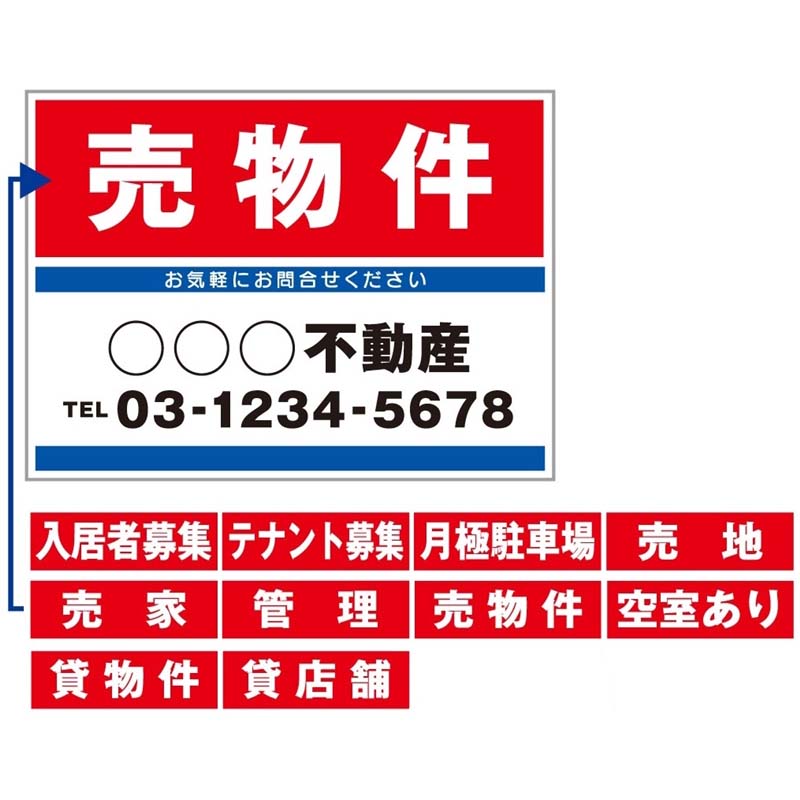 プレート看板（定型タイトル）