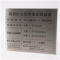 賃貸住宅管理業者登録票パネル単品
